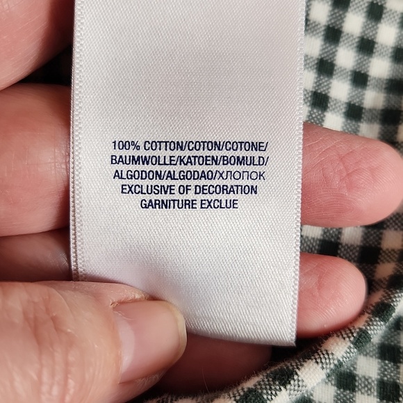 Ralph Lauren Kids Green Check Button Down Oxford Shirt Size Small (8) - Picture 6 of 8